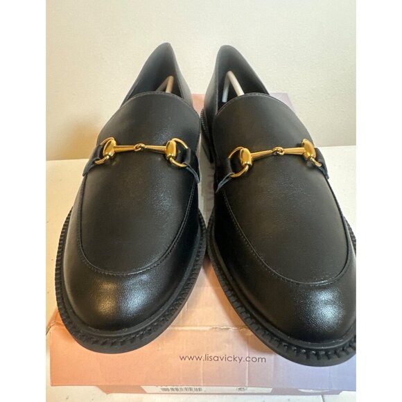 Lisa Vicky Womens Zany Loafers‎ Slip-On Shoes With Gold Accent, 10M - Picture 5 of 10